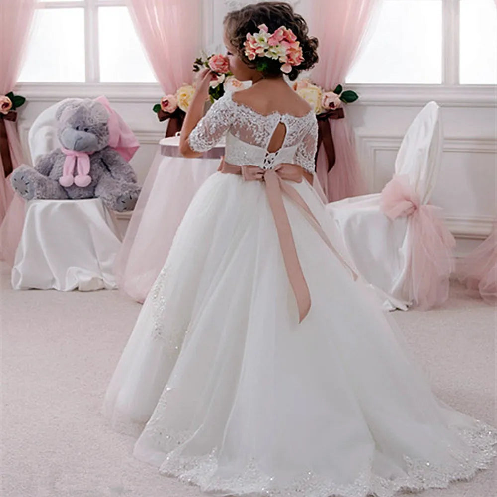 Lace Wedding Flower Girl Dresses by Baby Minaj Cruz