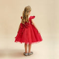 Prom Bowknot Tulle Flower Girl Knee Length Dresses by Baby Minaj Cruz