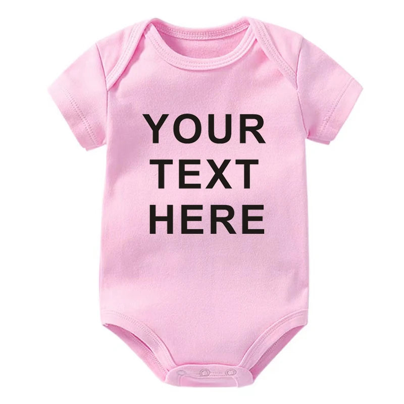 Unisex Custom Newborn Onesie Short Sleeve Infant Dress Pink by Baby Minaj Cruz