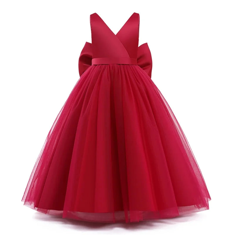 Red Princess Flower Girl Dresses for Wedding Red by Baby Minaj Cruz