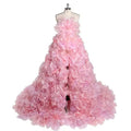 Fluffy Luxury Ruffles Maternity Gowns for Photoshoot pink United state by Baby Minaj Cruz