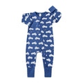 Newborn infant sweatshirt romper Long Sleeve Toddler Outfits Blue and white by Baby Minaj Cruz