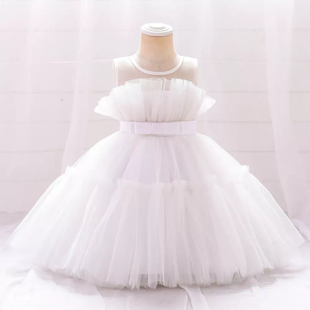 Wedding Elegant 1st Birthday tutu dress princess white by Baby Minaj Cruz