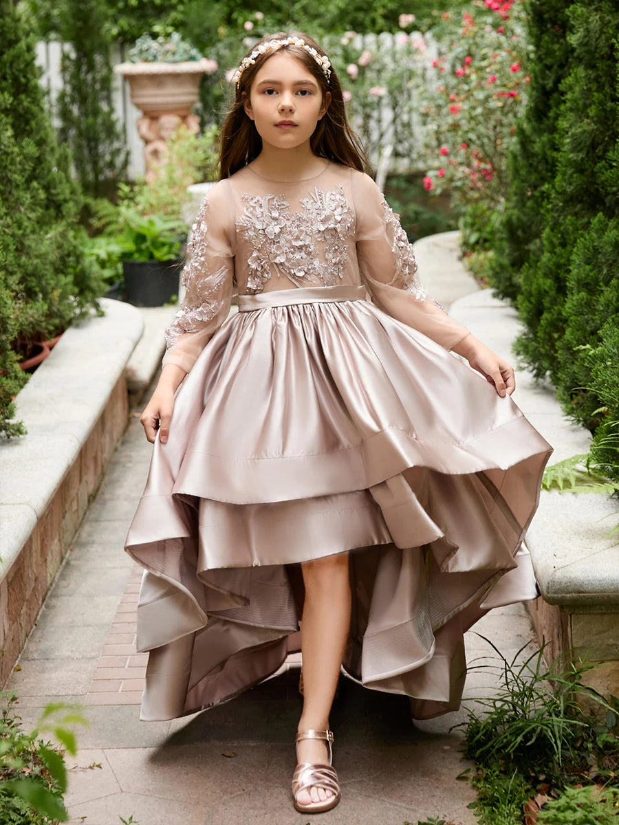 Flower Girls Dresses With Long Sleeve by Baby Minaj Cruz