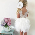 Fluffy Cake Smash Dresses For Toddler white by Baby Minaj Cruz