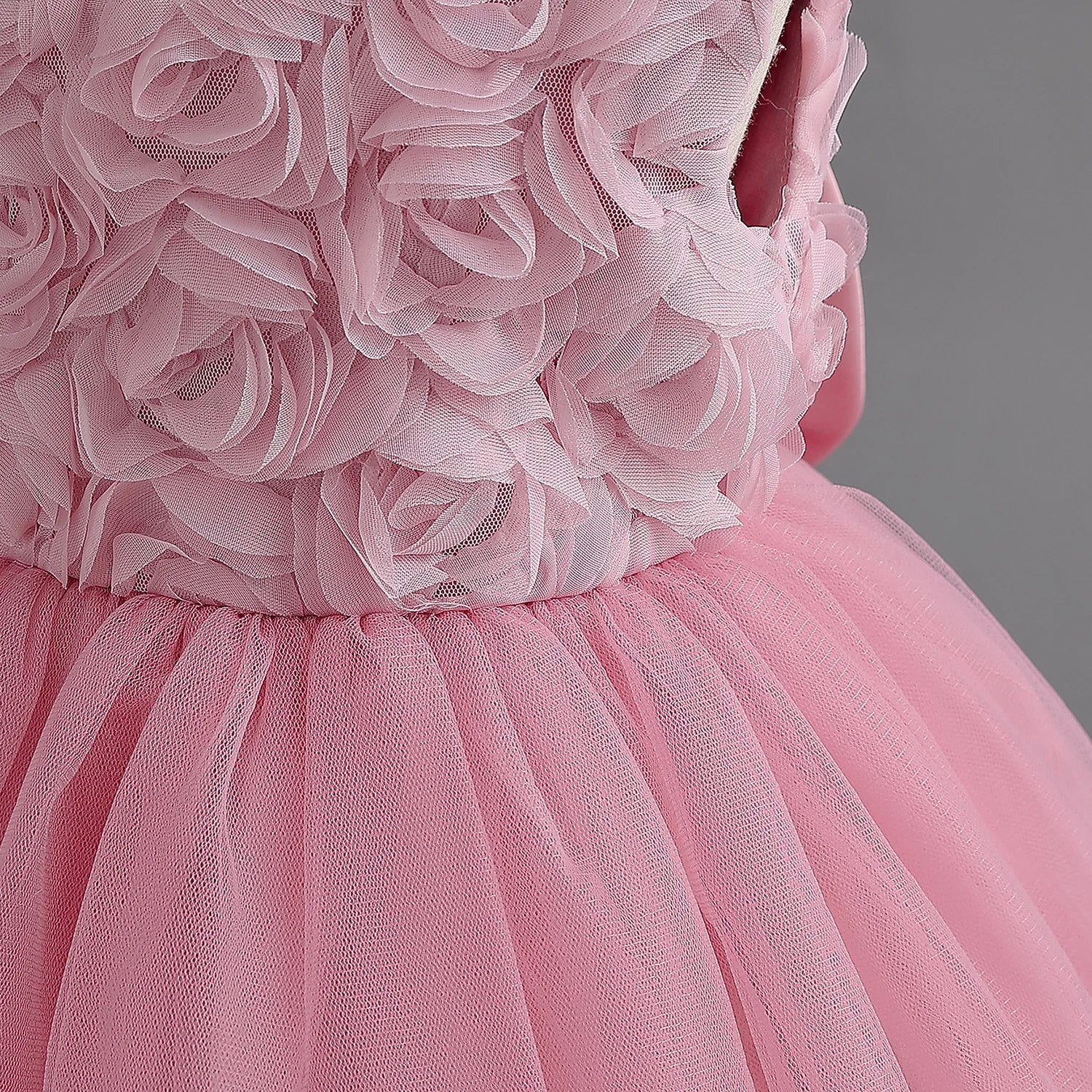 Princess Tulle Pink Flower Girl Dress for Wedding by Baby Minaj Cruz