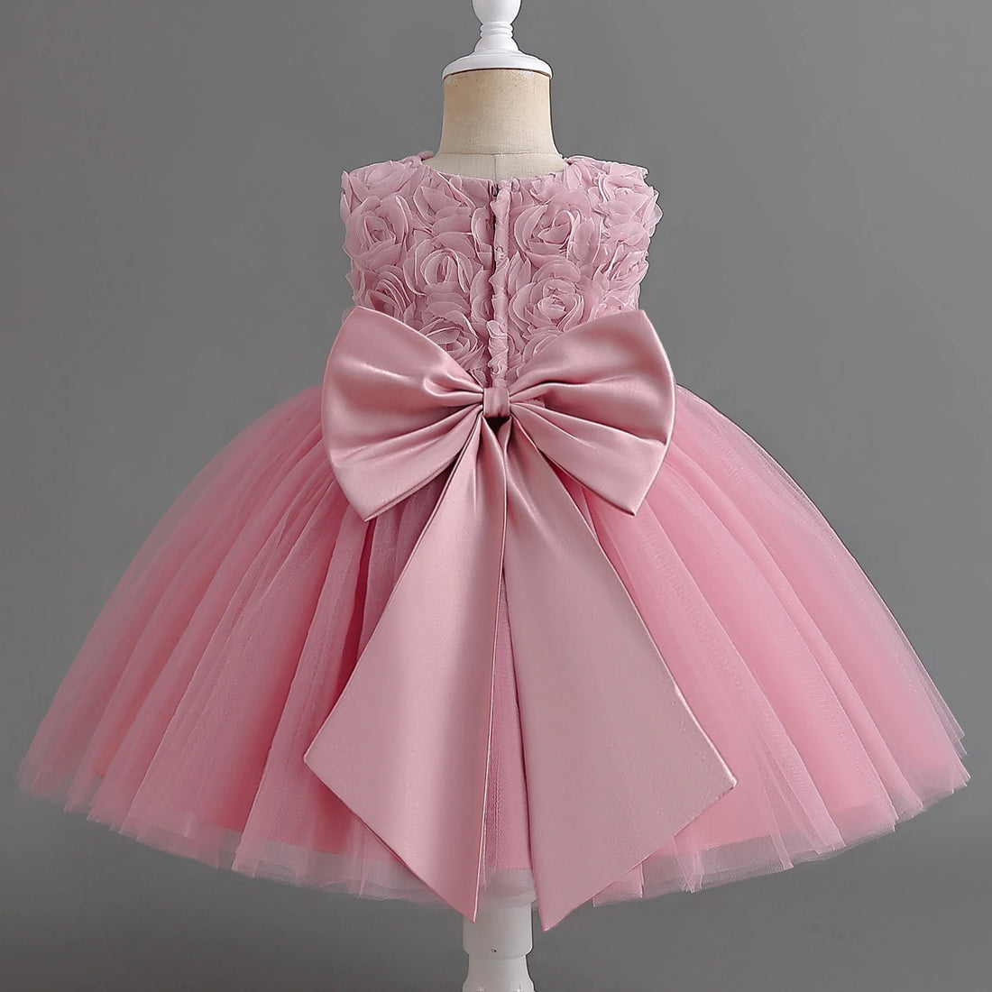 Princess Tulle Pink Flower Girl Dress for Wedding by Baby Minaj Cruz