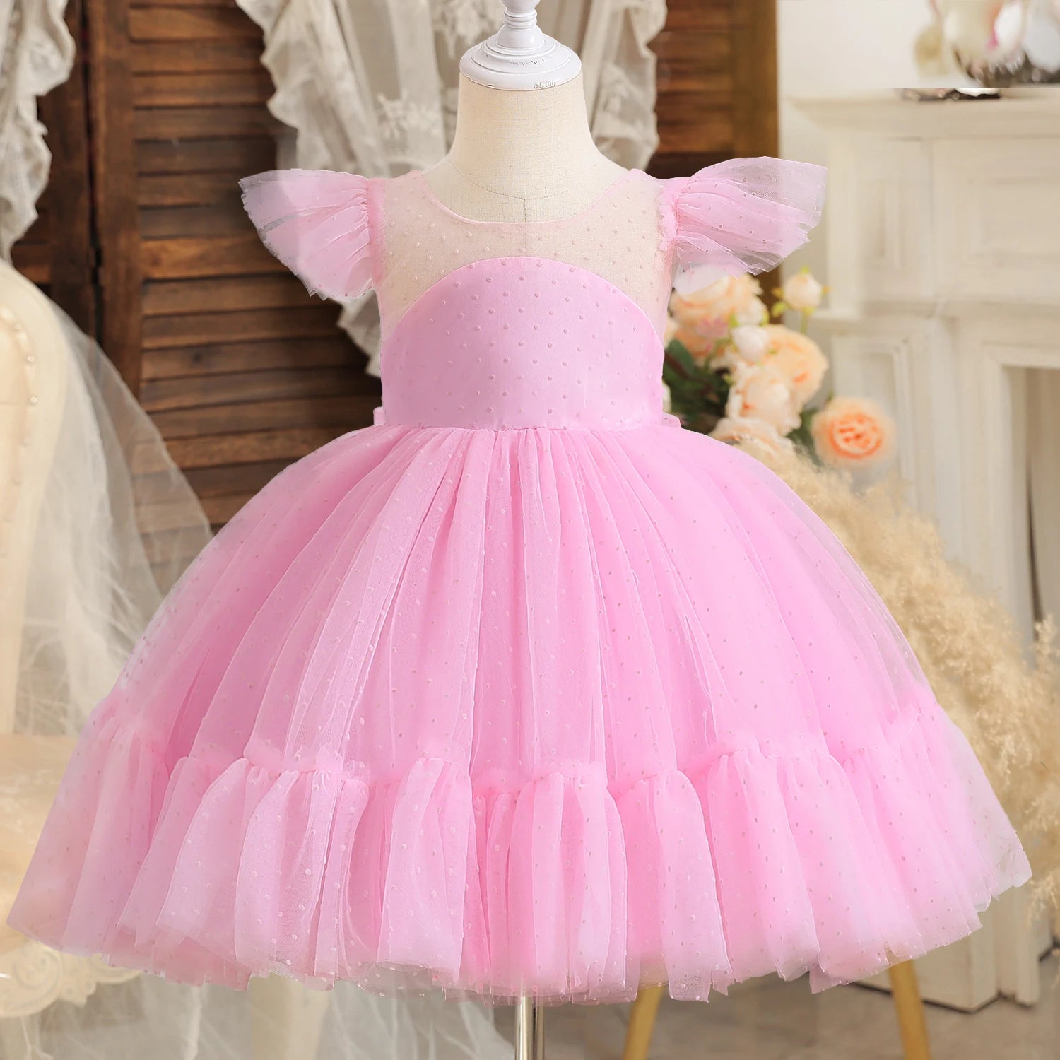 Elegant Dress for Evening Party Princess Gown Pink by Baby Minaj Cruz