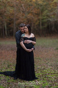 Long Maternity Dresses For Photography black by Baby Minaj Cruz