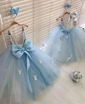 Blue 1st Birthday Tutu Ball Gown Dress by Baby Minaj Cruz